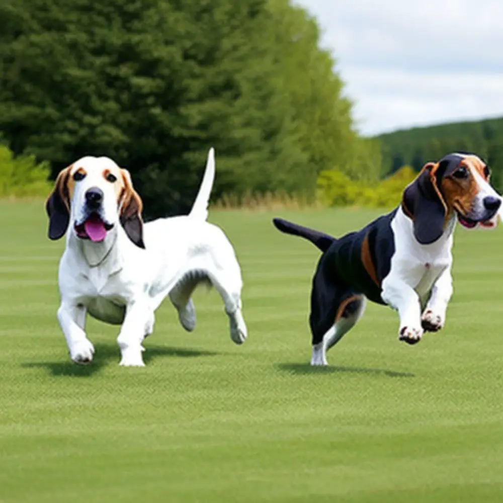 Are Basset Hounds High Maintenance Dog - basset hounds running with friend dog