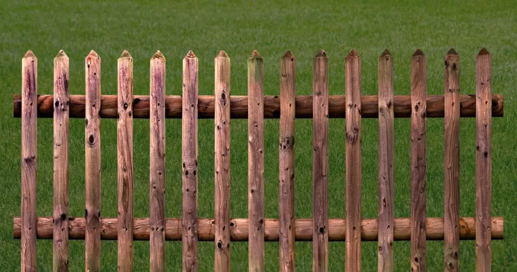 Fences with green background